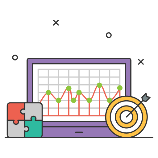 Market analysis Generic Thin Outline Color icon