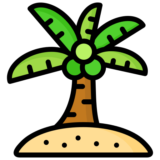 albero di cocco Generic Outline Color icona