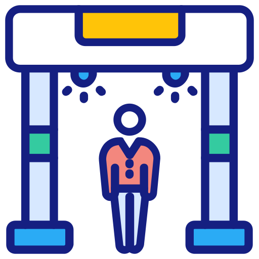 puerta de seguridad Generic Outline Color icono