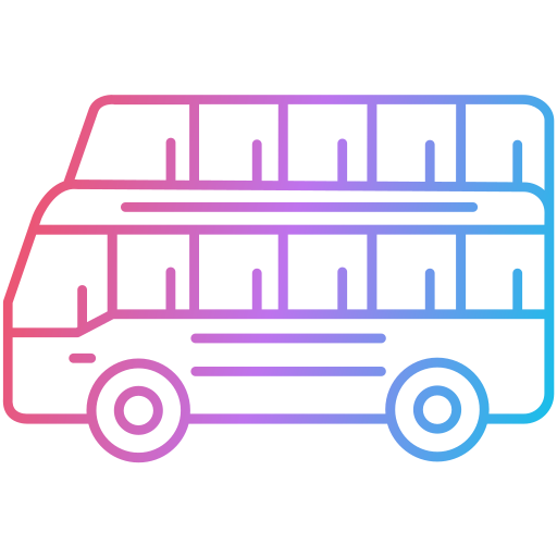 dwupoziomowy autobus Generic Gradient ikona