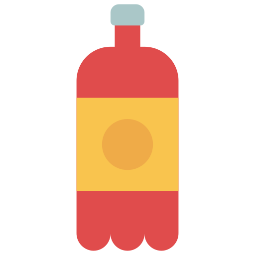 Soda bottle Juicy Fish Flat icon