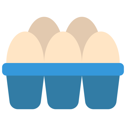 Eggs basket Juicy Fish Flat icon