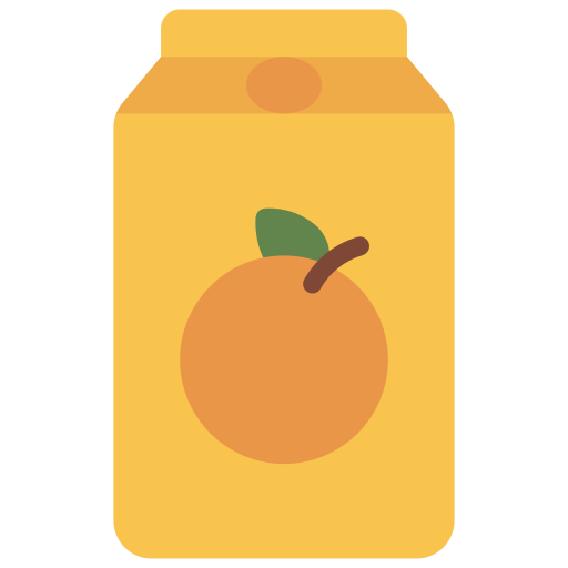 zumo de naranja Juicy Fish Flat icono