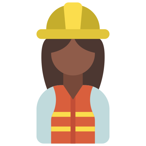Construction worker Juicy Fish Flat icon