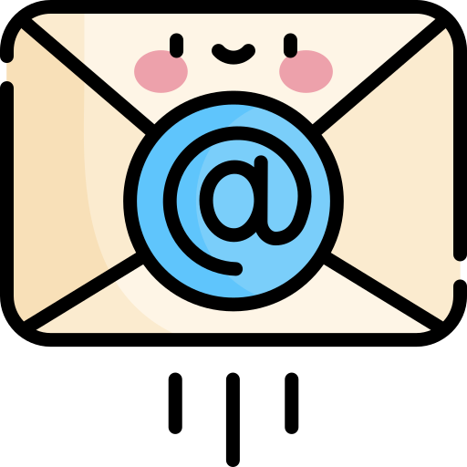 e-mail Kawaii Lineal color icona