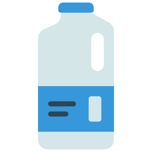 Milk bottle Juicy Fish Flat icon