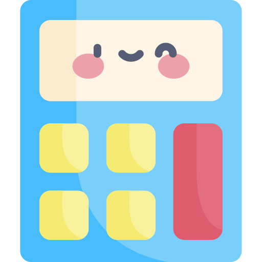 taschenrechner Kawaii Flat icon