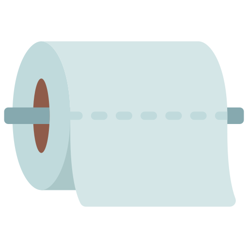 toilettenpapierrolle Juicy Fish Flat icon