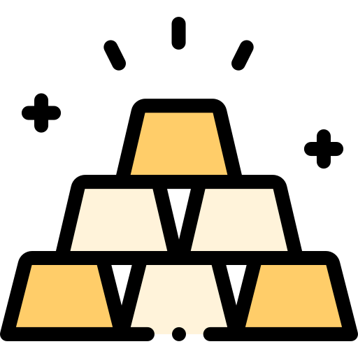 sztabki złota Detailed Rounded Lineal color ikona