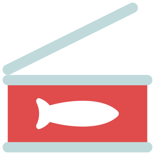 lata de atún Juicy Fish Flat icono
