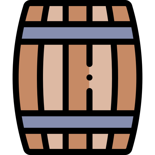 barril Detailed Rounded Lineal color Ícone