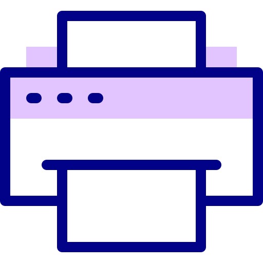 impresora Detailed Mixed Lineal color icono