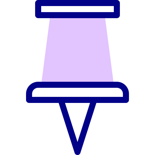압정 Detailed Mixed Lineal color icon
