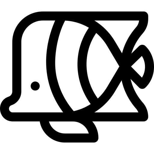 tropische vis Basic Rounded Lineal icoon