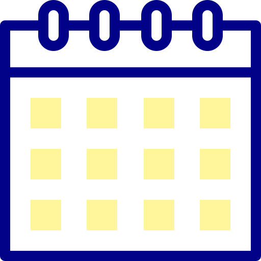 calendario Detailed Mixed Lineal color icono