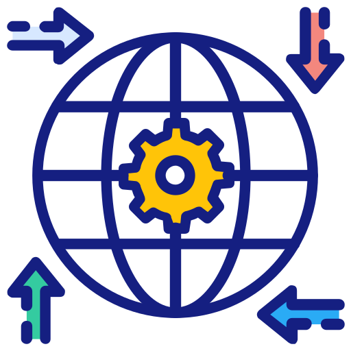 Globe grid Generic Outline Color icon