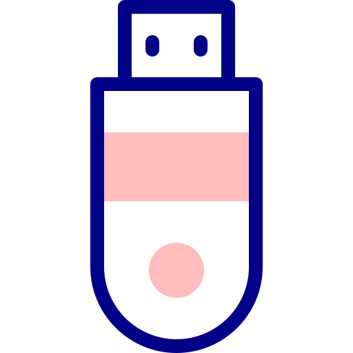 usb laufwerk Detailed Mixed Lineal color icon