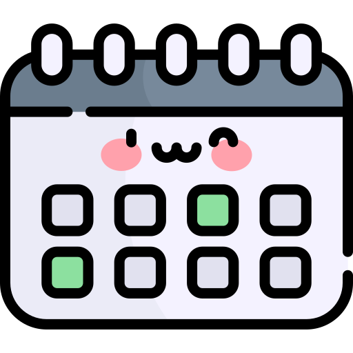 Calendar Kawaii Lineal color icon