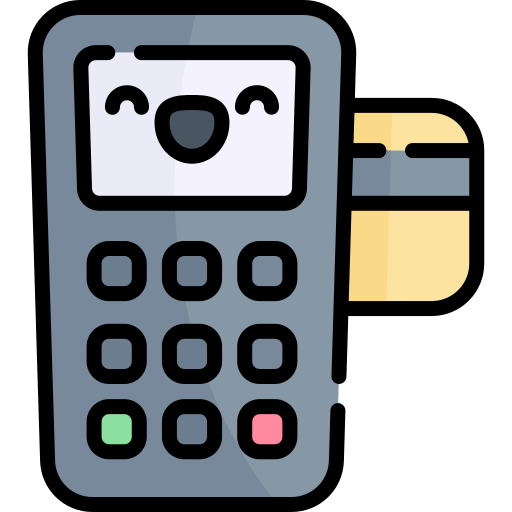 Платежный терминал Kawaii Lineal color иконка