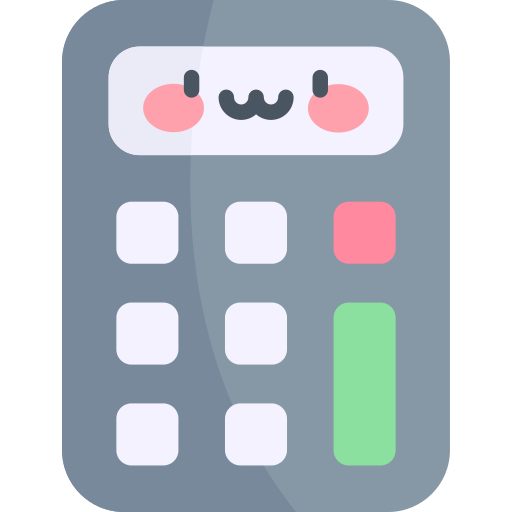 Calculator Kawaii Flat icon