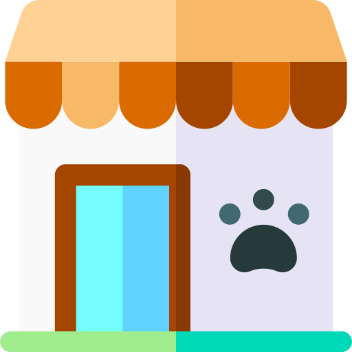 la tienda de animales Basic Rounded Flat icono