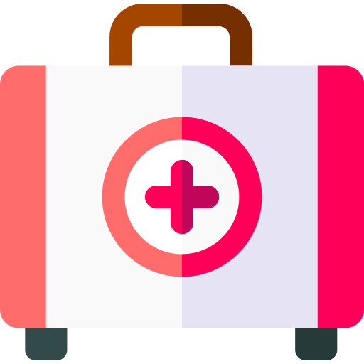 kit de primeros auxilios Basic Rounded Flat icono