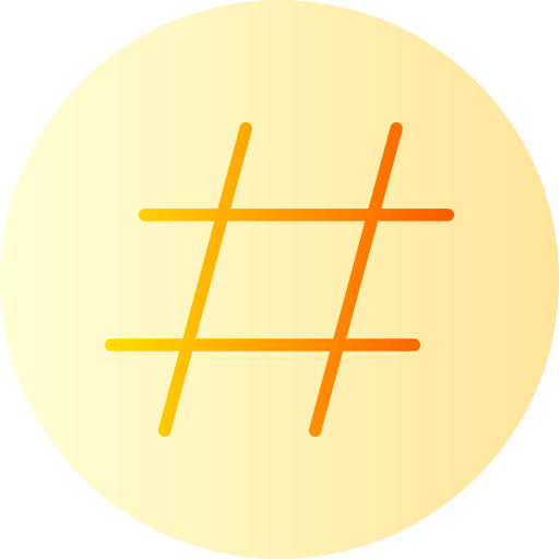 hashtag Generic Flat Gradient icono