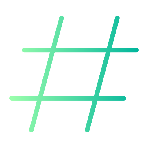 hashtag Generic Gradient ikona