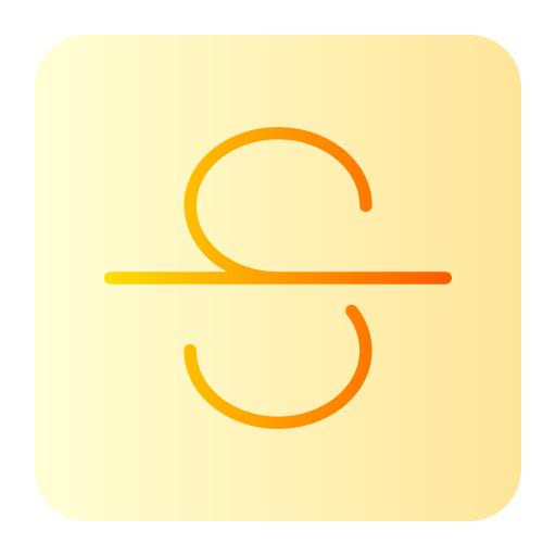 Strikethrough Generic Flat Gradient icon