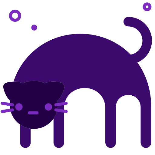 czarny kot Generic Flat ikona