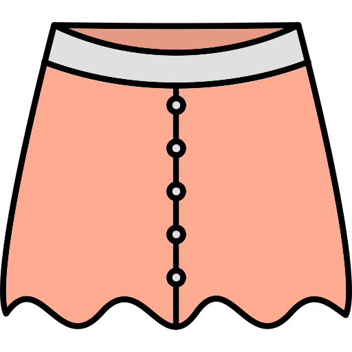 Skirt Generic Thin Outline Color icon
