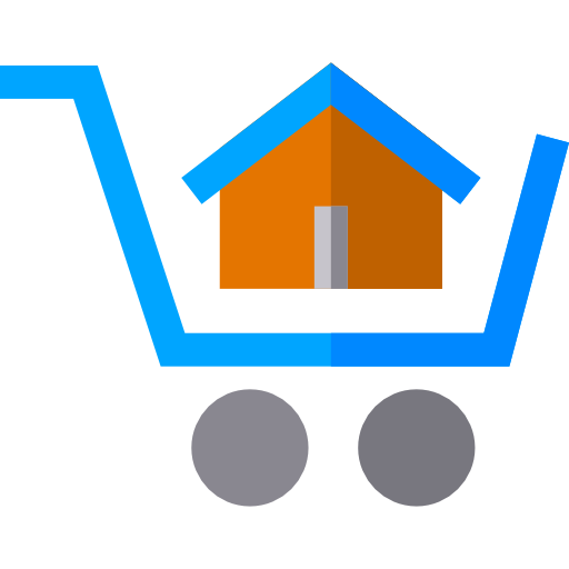 Shopping cart Basic Straight Flat icon