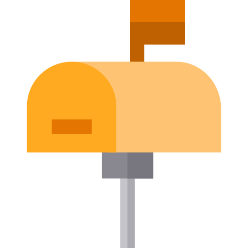caixa de correio Basic Straight Flat Ícone