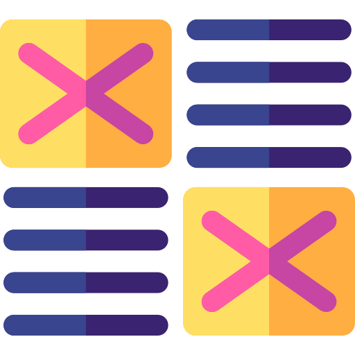 wireframe Basic Rounded Flat icono