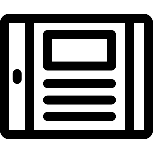 tavoletta Basic Rounded Lineal icona
