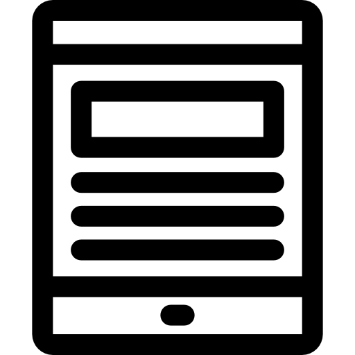 tableta Basic Rounded Lineal icono
