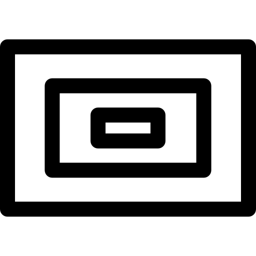 margen Basic Rounded Lineal icono