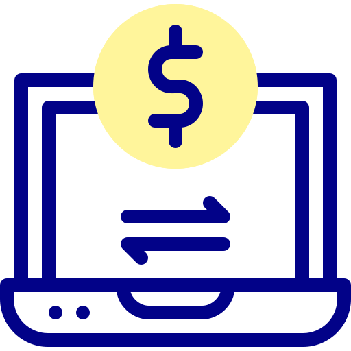 Money transfer Detailed Mixed Lineal color icon