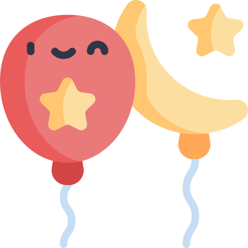 balony Kawaii Flat ikona