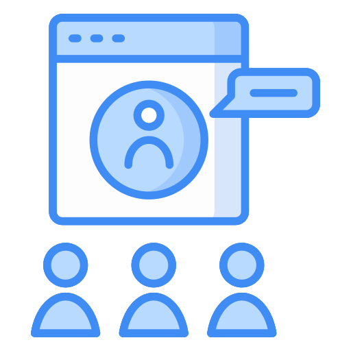 Online conference Generic Blue icon