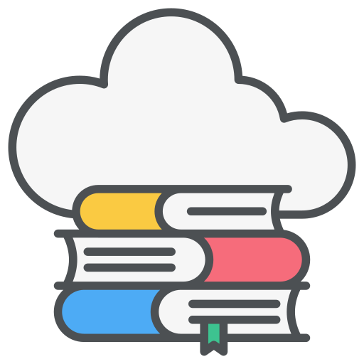 biblioteka w chmurze Generic Outline Color ikona