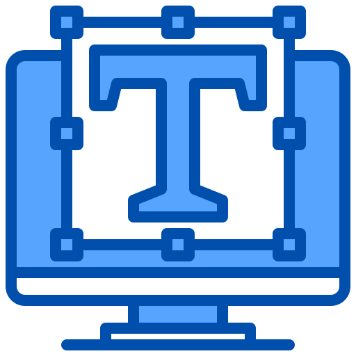 타이포그래피 xnimrodx Blue icon