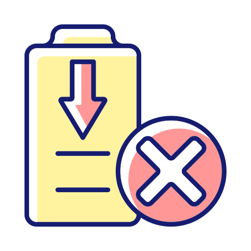 niedriger akkustand Generic Thin Outline Color icon