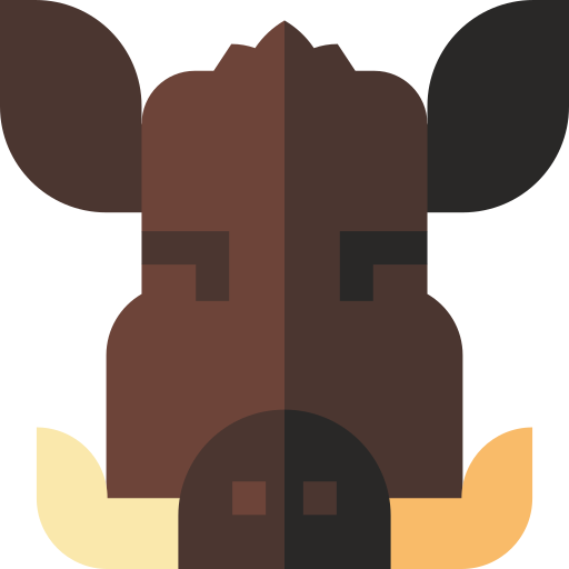 Wild boar Basic Straight Flat icon