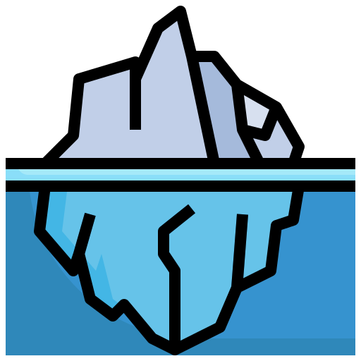 iceberg Surang Lineal Color Ícone