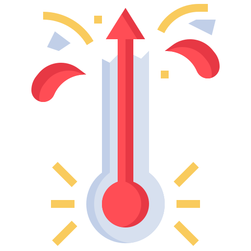 temperatura alta Surang Flat Ícone