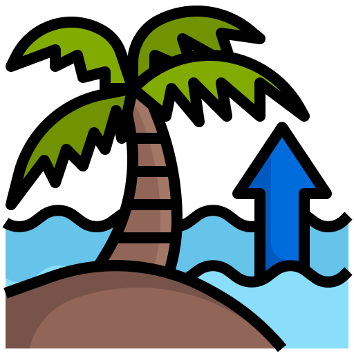 Sea level Surang Lineal Color icon