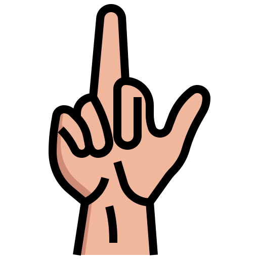 Middle finger Surang Lineal Color icon