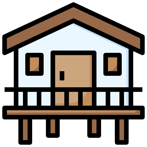 高床式の家 Surang Lineal Color icon