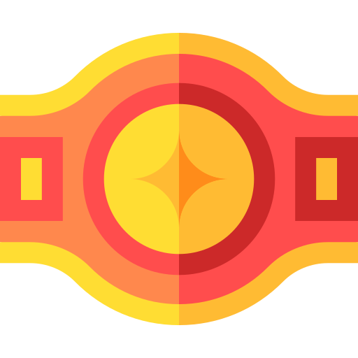 cinturón de campeón Basic Straight Flat icono